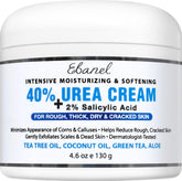 Ebanel Urea Cream 40% bottle pour showing deep hydration and barrier protection.