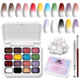 EBANKU Pat Pat Gel Palette with 14 vibrant colors for seamless ombres.