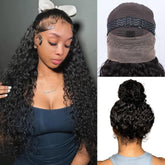 Ebarly hidden-strap 360 full lace wig water wave for natural look