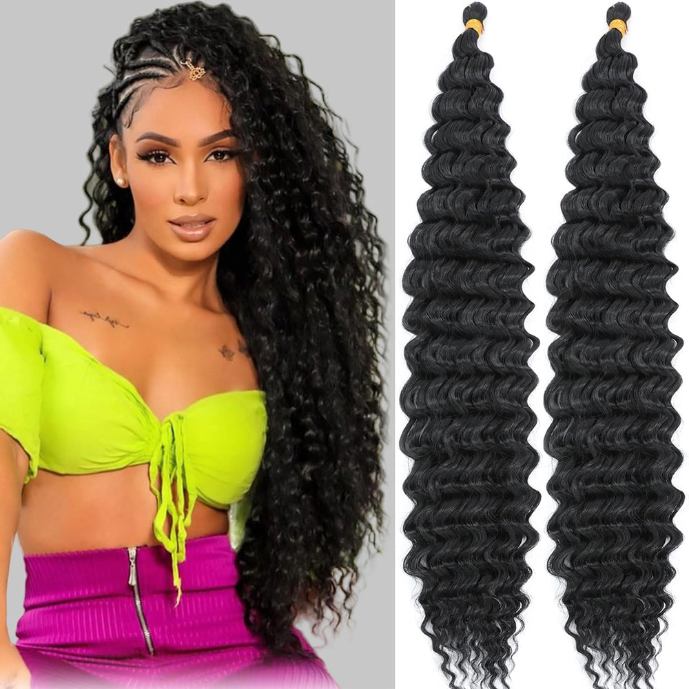 EBORAY long deep wave braiding hair packaging shows ready-to-wear convenience