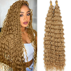 EBORAY Ocean Wave deep-wave braiding hair close-up curl texture for natural blending
