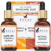 Eclat Skincare Vitamin C serum bottle highlighting brightening glow for daily use.
