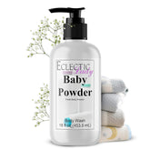 Eclectic Lady Liquid Pearl bottle with baby powder scent for daily wash.