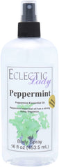 Eclectic Lady Peppermint bottle front showcases refreshing daily-use scent