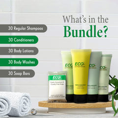 ECO amenities conditioner bottle 30ml offers gentle care for guest hair.