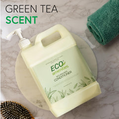 Eco Amenities green tea conditioner refill pour demonstrate smooth flow and practical usage