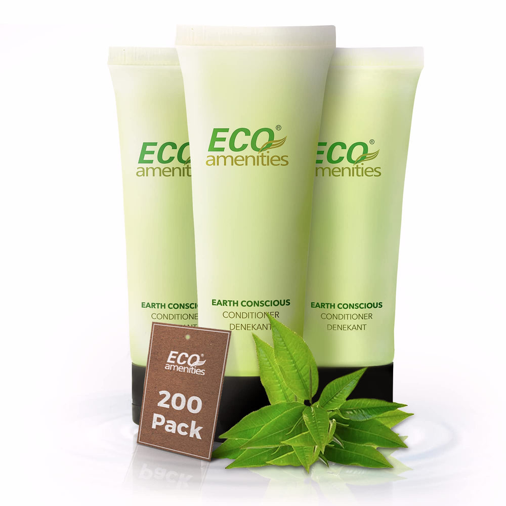Eco Amenities travel size conditioner 200-pack tubes for hotel bulk use.