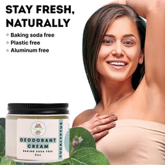 Creamy blend of arrowroot, coconut oil, and shea butter in ECO ROOTS.