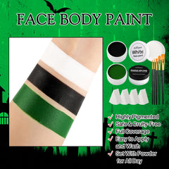 EcoFavor white face paint jar for bright base and clean removal