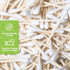 EcoFox unbleached cotton tips for dense absorption and gentleness.