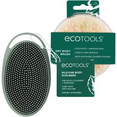 EcoTools dry body brush with bamboo handle supporting skin tone and circulation