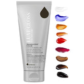 Ecru New York LUXE GLOSS espresso bottle with glass-like shine on hair.