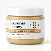 ECZEMA HONEY Brown Sugar Scrub packshot showing gentle exfoliation for sensitive skin.