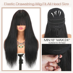 eddfine glueless wig with bangs—easy daily wear without glue
