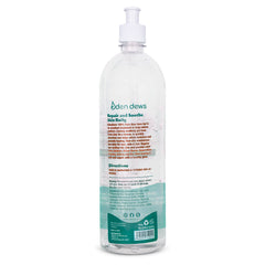Unscented Eden Dews gel swatch on skin for soothing relief.