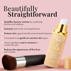 EdenEdges application closeup illustrates easy, even coverage across skin tones.