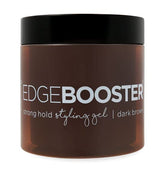 EDGEBOOSTER Hideout styling gel bottle front showing a salon-size jar for strong hold.