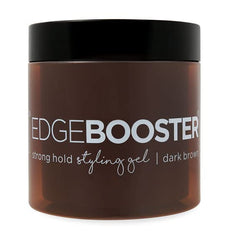 EDGEBOOSTER Hideout styling gel bottle front showing a salon-size jar for strong hold.