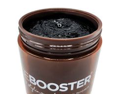 EDGEBOOSTER Hideout gel in use for glossy, defined gray hair.