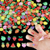 EditTime 3D cherry nail art charm for cute acrylic nails and resin crafts.