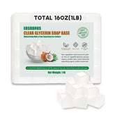EDSRDRUS 1lb unscented glycerin base cubes for melt-and-pour crafting.