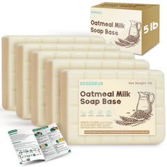 EDSRDRUS 5lb glycerin soap base with sliced bars for quick melt-and-pour crafting