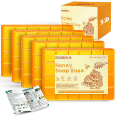 EDSRDRUS honey scented 5lb glycerin soap base ready for DIY batch crafting.