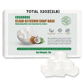 EDSRDRUS unscented glycerin soap base, close-up of a 2lb block for gentle cleansing.