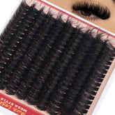 Eefofnn fluffy lash clusters close-up showing voluminous 270D density for dramatic lashes