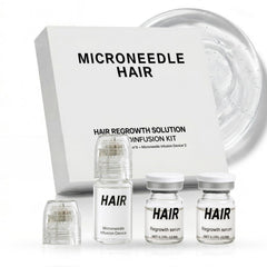 EELHOE micro-infusion tool with gold tip for precise scalp treatment.