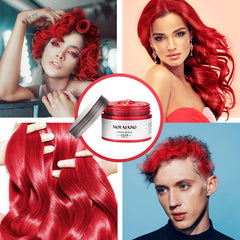 EFLY water-based styling wax demonstrates easy wash-out color while shaping any look.