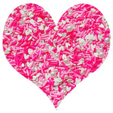 EHOPE pink heart sprinkles for nail art and cake decoration ideas.