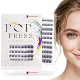 EHSZM BEAUTY POP PRESS lash clusters kit for quick daily wear with self-adhesive ease.
