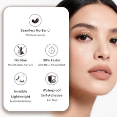 EHSZM BEAUTY self-adhesive lash base provides mess-free application and comfortable wear.