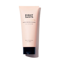 Eight Saints Down To Earth Mud Gel Face Wash label highlights natural clays ideal for oil balance.