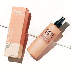 Eight Saints Island Time body lotion back label shows ingredients and cruelty-free info