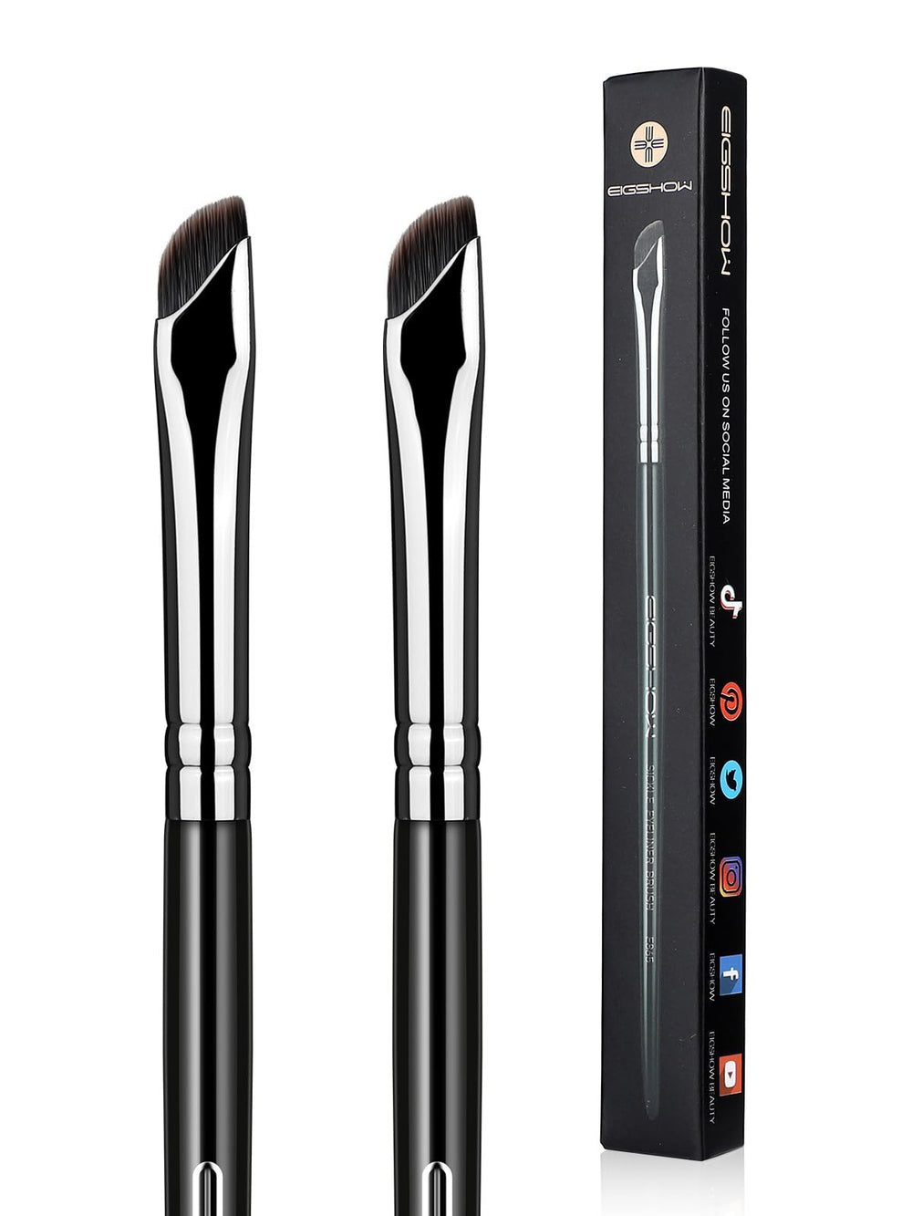 EIGSHOW Eyeliner Brush sickle-angle for precise wings and brow definition.