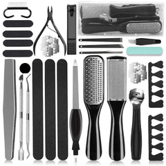 EKOCSIO 36-in-1 pedicure kit foot rasp for smoothing rough skin