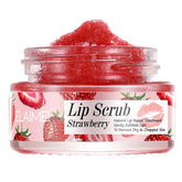 ELAIMEI Strawberry Lip Scrub jar nourishes lips with a smooth, hydrated feel.