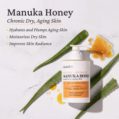 Elastalift Manuka Honey Cream texture swirl highlights creamy, non-greasy hydration
