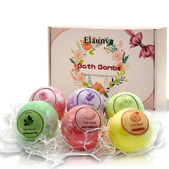 Elaunva bath bombs lavender release calming aroma for a relaxing soak.