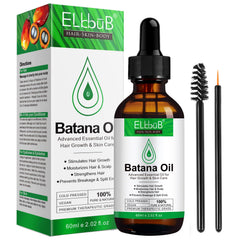 ELBBUB Batana Oil bottle pour demonstrates pure nourishment for healthier hair.