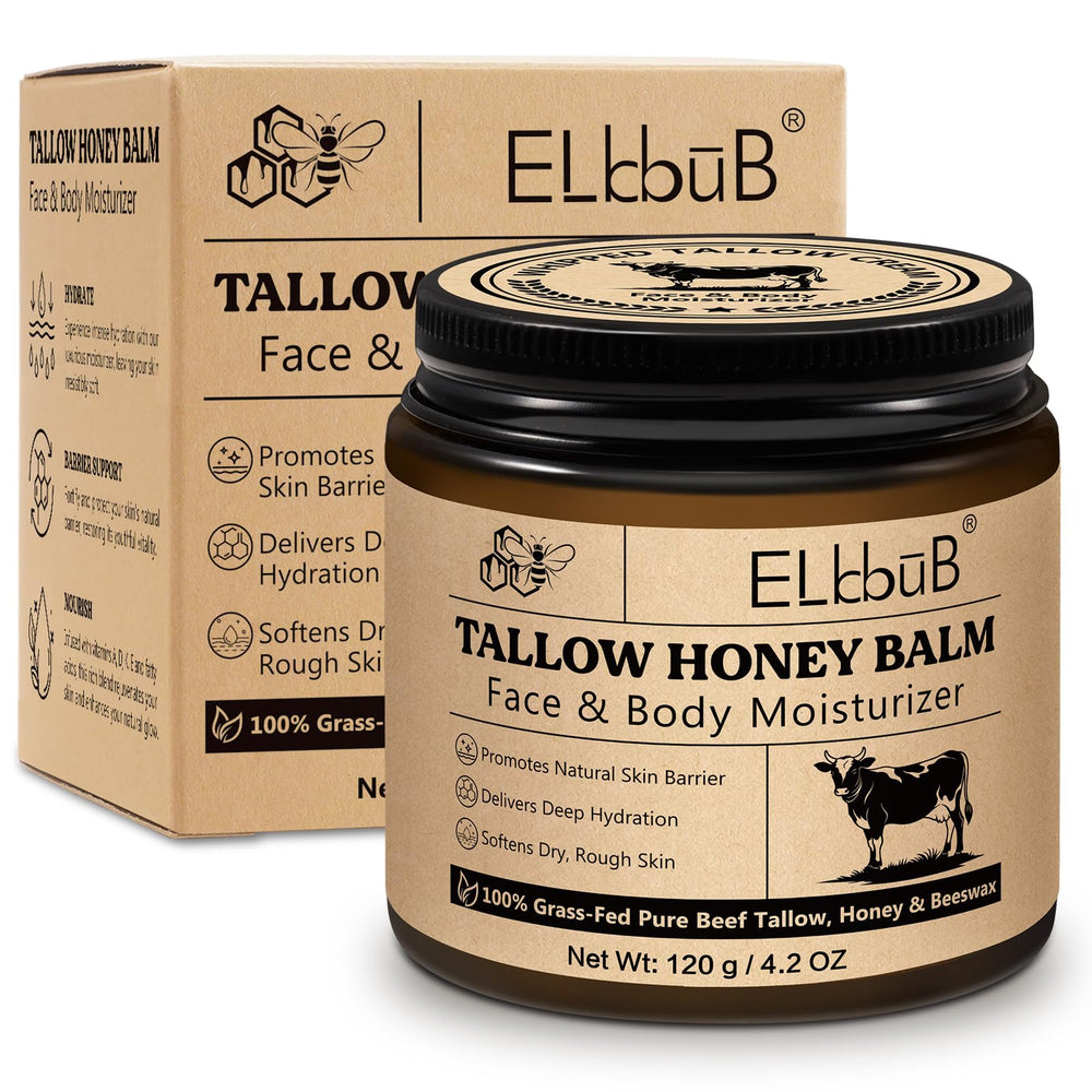 ELBBUB whipped tallow cream bottle pour for smooth, deep hydration