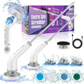 Electric Spin Scrubber front view shows compact design for easy storage and fast cleaning.