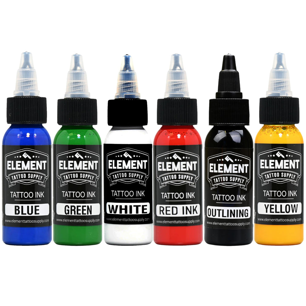 Element Tattoo Supply white 1oz ink bottle for crisp highlights and shading