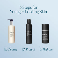 ELEMIS Men Pro-Collagen Marine Cream on face for daily hydration.