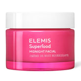 ELEMIS Midnight Facial bottle demonstrates lightweight overnight hydration for refreshed skin.