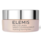 Elemis Pro-Collagen Cleansing Balm jar demonstrates gentle makeup removal and hydration.