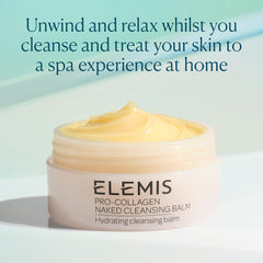 Elemis balm transforms into milky lather during rinse.