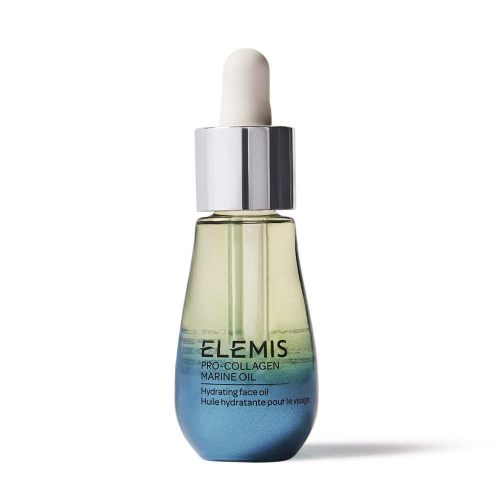 Elemis Pro-Collagen Marine Oil bottle closeup for hydration